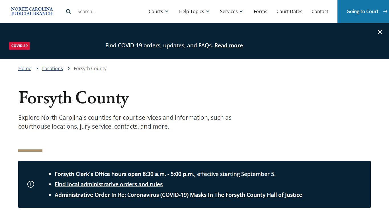 Forsyth County | North Carolina Judicial Branch - NCcourts